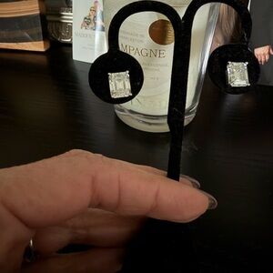 4ct each (8 total) NEW Emerald cut Moissanite earrings